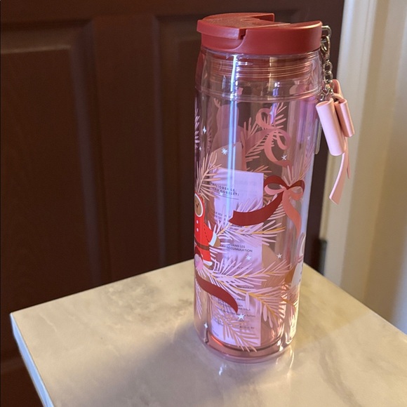 Starbucks Pink Tumbler with Bow - Picture 2 of 5